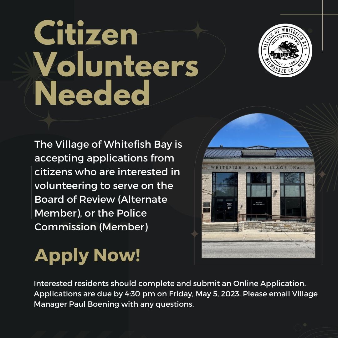 Citizen Volunteers Needed