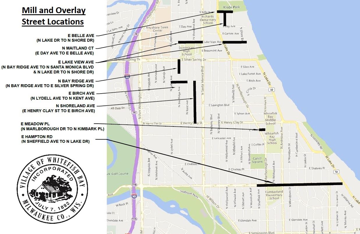 mill and over lay map